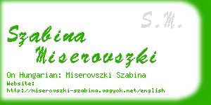 szabina miserovszki business card